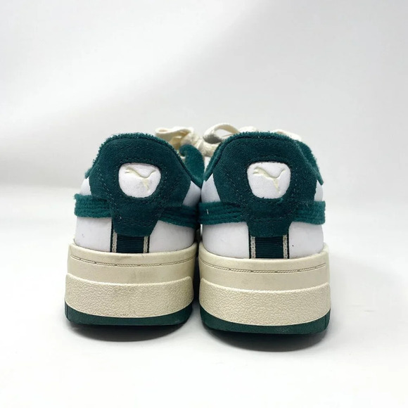 Puma  Cali Dream Ivy League Terry Sneaker White Green Size 7 - Picture 10 of 13